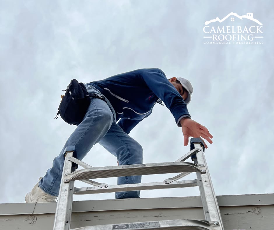 Camelback Roofing crew on a residential roof in Tucson